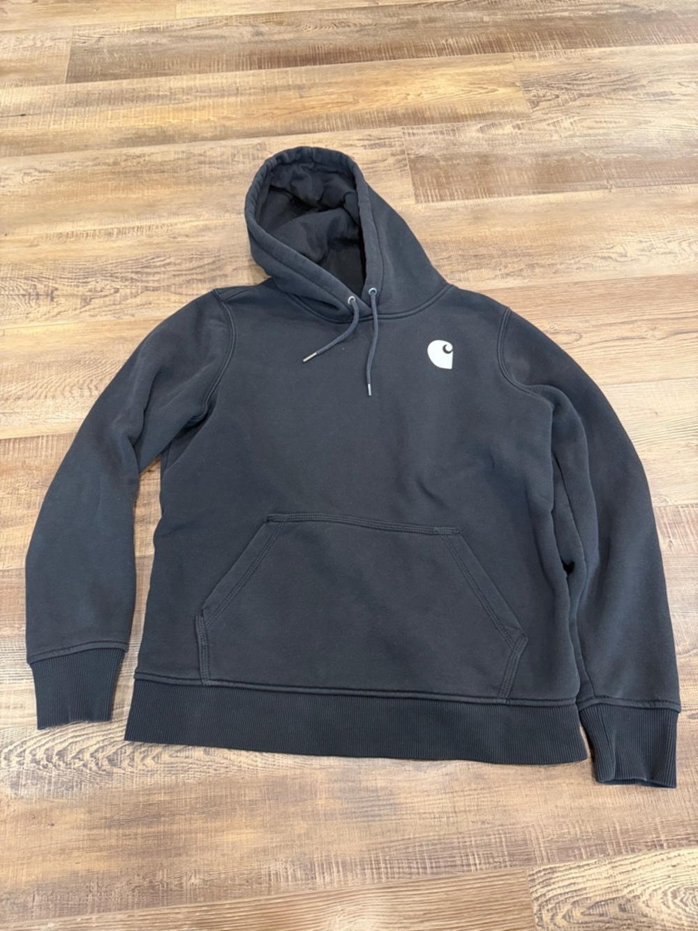 Carhartt Black Hooded Sweatshirt with Small Logo